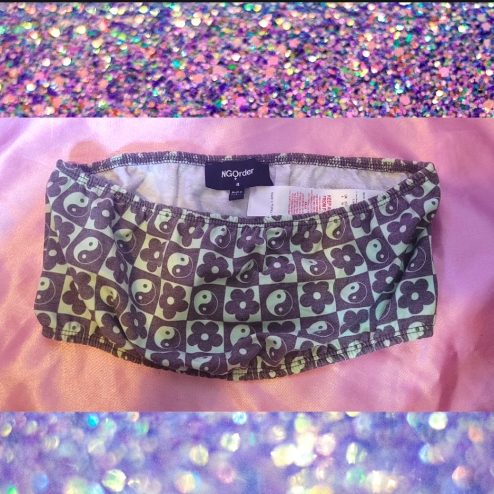 Yin Yang Monogram Tube Top